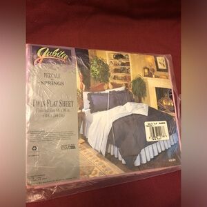 Vintage Jubilee Twin Flat Sheet Pale Purple Made In Usa